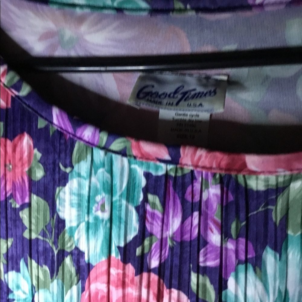 Good Times multicolored floral pleated long dress.